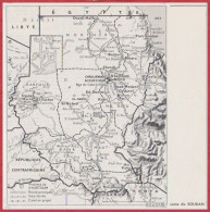 Soudan. Carte Avec Route Principale, Voie Ferré, Canal En Projet. Larousse 1960. - Documents Historiques