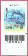 2024 - ITALIA / ITALY - EUROPA CEPT - FAUNA E FLORA SOTTOMARINA / UNDERWATER FAUNA & FLORA - BAR CODE. MNH. - Códigos De Barras