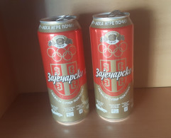 ZAJECARSKO Beer-Produced By Heineken Serbia-Lot Of 2pcs EMPTY CANS-Zajecarsko Beer 0,5l - Latas