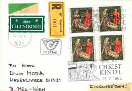 AUSTRIA POSTAL HISTORY / CRIST KINDL CHRISTMAS 1982 ,COVER,FDC. - FDC