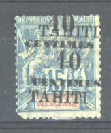 Tahiti  :  Yv  33b  *   Variété:   Double Surcharge Dont Une à Cheval - Unused Stamps
