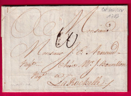 LETTRE DU CAP HAITIEN 1783 POUR LA ROCHELLE LETTRE - 1701-1800: Voorlopers XVIII