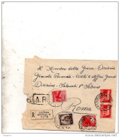 1946  LETTERA RACCOMANDATA CON ANNULLO CATANIA 8 - 1946-60: Marcofilie