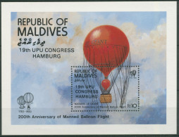 Malediven 1983 200 Jahre Luftfahrt: Ballon Le Géant Block 88 Postfrisch (C6957) - Maldiven (1965-...)