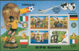 Korea (Nord) 1982 Fußball-WM Spanien Gewinner Block 124 Postfrisch (C98019) - Korea, North