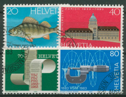 Schweiz 1983 Ereignisse Fischerei Universität Journalisten 1245/48 Gestempelt - Used Stamps