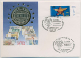 Bund 1993 Europäischer Binnenmarkt Numisbrief Mit 2 1/2 ECU Niederlande (N681) - Autres & Non Classés