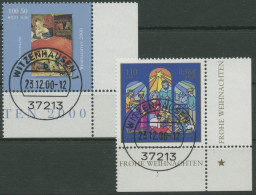 Bund 2000 Weihnachten Transparentbild 2151/52 Ecke 4 Mit TOP-Stempel (E3279) - Usados