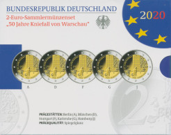 Deutschland 2 Euro 2020 Kniefall V.Warschau Originalsatz Pol.Platte PP (m5792) - Germania