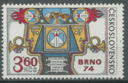 Tschechoslowakei 1974 Briefmarkenausstellung Brno Brünn 2184 A Postfrisch - Neufs