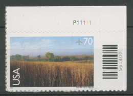 USA 2001 Landschaften Prärie 3442 Ecke Mit Plattennummer Postfrisch - Ungebraucht