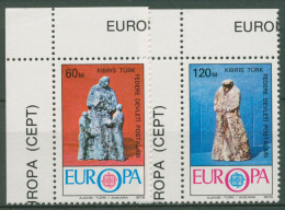Türkisch-Zypern 1976 Europa CEPT Kunsthandwerk Statuetten 27/28 Ecke Postfrisch - Unused Stamps
