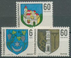 Tschechoslowakei 1973 Wappen Stadtwappen 2144/46 Postfrisch - Ongebruikt