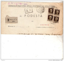 1939  LETTERA RACCOMANDATA CON ANNULLO BOLOGNA - Marcophilia