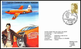 0832 Lettre Aviation Airmail Cover Luftpost France Charles Chuck Yeager 31/8/1983 - Vliegtuigen