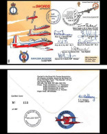 1129 Lettre Airmail Cover Grande Bretagne Great Britain Swords 1974 Signé (signed) Pilots - Vliegtuigen