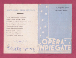 Tessera Associativa. Opera Impiegate  Maria SS Odegitria, Bari. Rilasciata A Bari Il 33.6.1962 - Mitgliedskarten