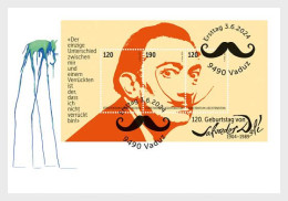 LIECHTENSTEIN 2024 PEOPLE Famous Artists. 120th Birth Anniv. Of SALVADOR DALI - Fine S/S FDC - Unused Stamps