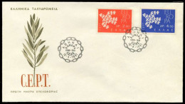 GRIECHENLAND 1961 Nr 775-776 BRIEF FDC X08950E - Brieven En Documenten