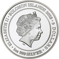 Îles Salomon, 5 Dollars, Posthumous-Year Of The Rabbit, 2023, 1 Oz, Proof - Salomon