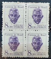 Brazil Regular Stamp RHM 519 Famous Figures Severino Neiva 1963 Block Of 4 - Neufs