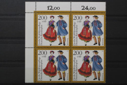 Deutschland, MiNr. 1700, Viererblock, Ecke Li. Oben, Postfrisch - Neufs