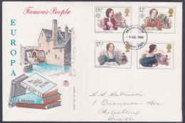 GB Great Britain 1980 Private FDC EUROPA, Famous Writer, Woman, Women, Literature, Eliot, Bronte, First Day Cover - Storia Postale