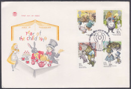 GB Great Britain 1979 Private FDC Year Of The Child, Children's Story, Stories, Alice In Wonderland, First Day Cover - Storia Postale