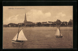 AK Travemünde, Panoramablick Von Der See Aus  - Luebeck-Travemuende