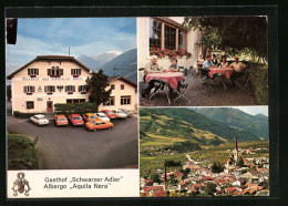 Cartolina Schlanders, Gasthof Schwarzer Adler, Terrasse, Teilansicht  - Sonstige & Ohne Zuordnung