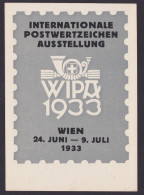 Österreich Philatelie Gute Anlasskarte Wien WIPA 1933 Mit Guten SST Jugend - Brieven En Documenten