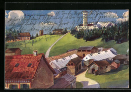 Künstler-AK Lager Hammelburg, Sicht über Die Dächer Auf Den Ort  - Hammelburg