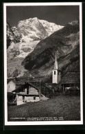 Cartolina Courmayeur, Sfondo Monte Bianco  - Altri & Non Classificati