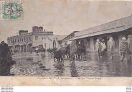 CASABLANCA (INONDATIONS) RUE DU GENERAL DRUDE - ( ANIMATION - 2 SCANS ) - Casablanca