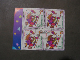 Luxemburg 2001, Mi 1553 Weinachten 4Block - Used Stamps