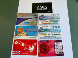 - 8 - Gift Cards Israel 7 Different Cards - Cartes Cadeaux