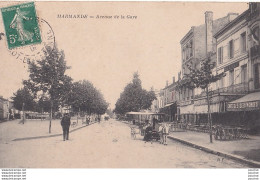 J18-47) MARMANDE - AVENUE DE LA GARE - ( ANIMEE - HABITANTS - ATTELAGE CHEVAL - CAFE DES DEUX MONDES ) - Marmande