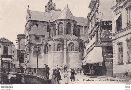 P8-95) PONTOISE - ABSIDE EGLISE MACLOU  - ( ANIMEE - HABITANTS - 2 SCANS  ) - Pontoise