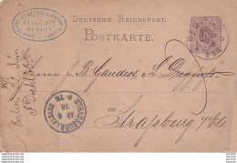 P8- ALLEMAGNE 1878 ENTIER POSTAL -  BERLINCESCHART COMMISSIONS - ( 2 SCANS ) - Sonstige & Ohne Zuordnung