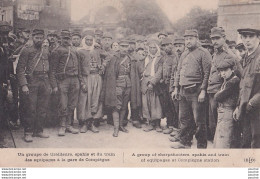 P18-60) COMPIEGNE - UN GROUPE DE TIRAILLEURS SPAHIS ET DU TRAIN DES EQUIPAGES A LA GARE DE COMPIEGNE - ( 2 SCANS ) - Compiegne