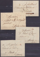 Lot De 8 Lettres Datées 1821 à 1825 De LIEGE Pour Même Destinataire à MARCHE - Griffes "LUIK - Port "3" - 1815-1830 (Hollandse Tijd)