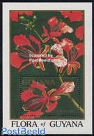 Guyana 1990 Delonix Regia S/s, Mint NH, Nature - Flowers & Plants - Guyane (1966-...)