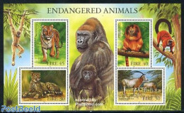 Ireland 1998 Animals S/s (150x90mm), Mint NH, Nature - Animals (others & Mixed) - Cat Family - Monkeys - Neufs