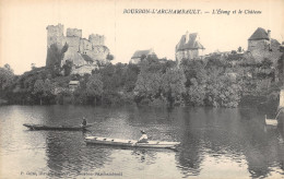 03-BOURBON L ARCHAMBAULT-L ETANG ET LE CHÂTEAU-N T6017-A/0347 - Bourbon L'Archambault