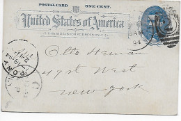 Hotel Isleworth, Atlantic City N.J. -Postkarte 1894 Nach New York - Other & Unclassified