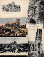 N  180 Lot 100 CPA Différentes De La Cathédrale De Reims - Monumente