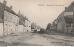  M1-21) ROUVRAY - LA GRANDE ROUTE DE SAULIEU - (ANIMEE - PAYSANS AVEC BOEUFS - 2 SCANS) - Sonstige & Ohne Zuordnung