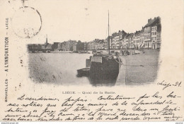 N24- LIEGE- QUAI DE LA BATTE   - (CARTE PIONNIERE - OBLITERATION DE 1899 - 2 SCANS) - Liège