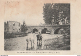 N20- 02) BAZOCHES (AISNE) LE PONT DE LA VESLE RUINES DU MOULIN - (ANIMÉE - CAVALIER - 2 SCANS) - Other & Unclassified