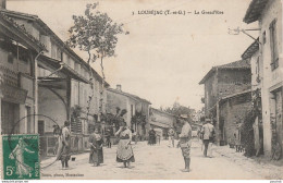 N13-82) LOUBEJAC (TARN ET GARONNE) LA GRAND ' RUE - (ANIMEE - HABITANTS - VILLAGEOIS - 2  SCANS) - Sonstige & Ohne Zuordnung